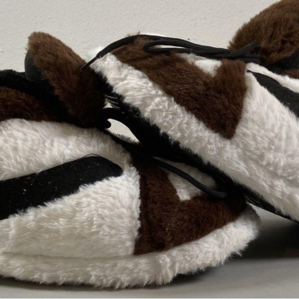 Jordan Plush White and Brown Sneakers